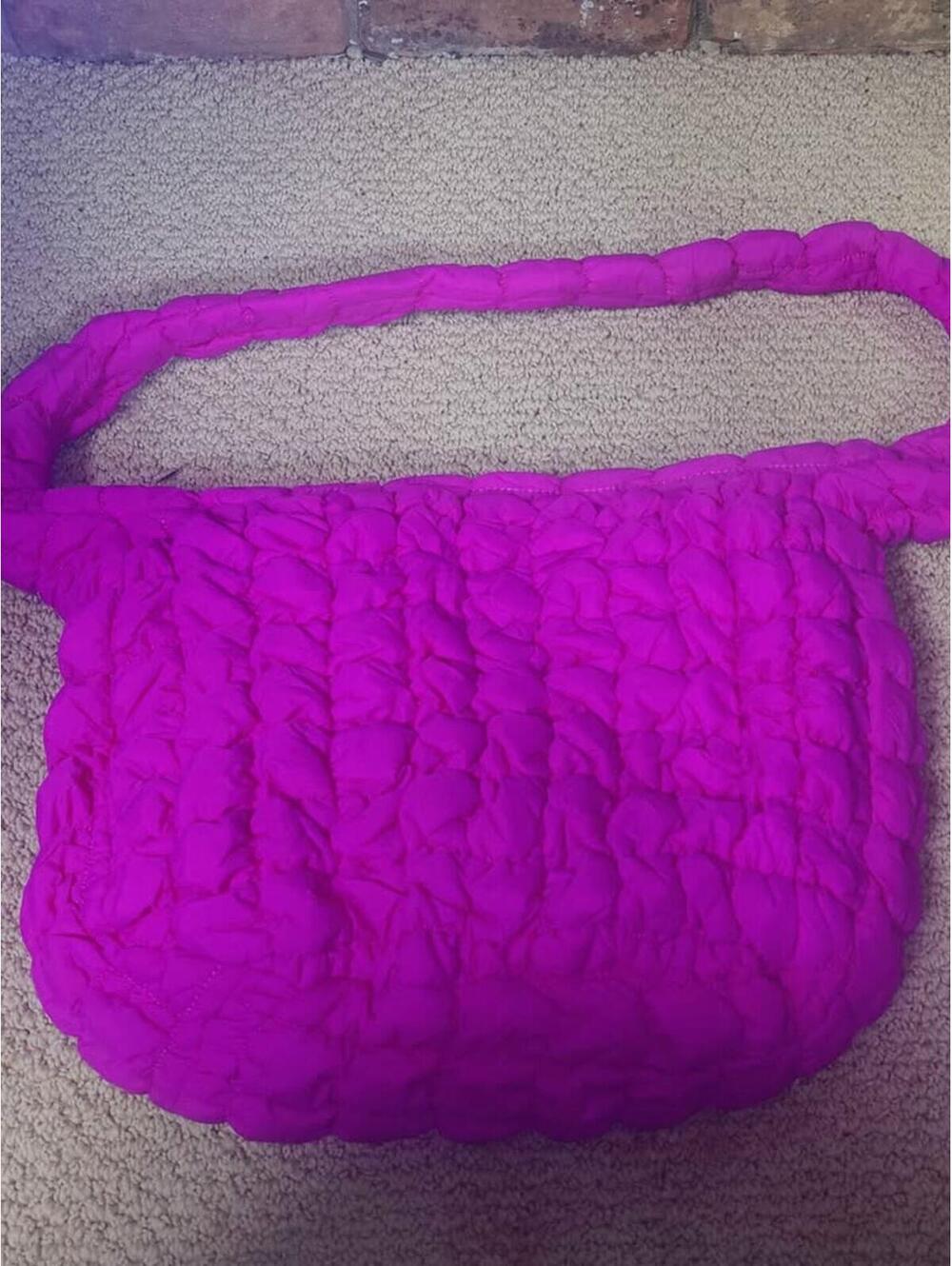 NWOT Hot Pink Quilted Hobo Bag